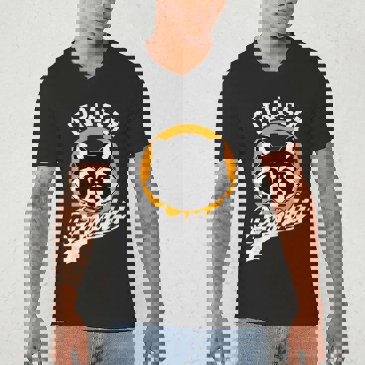 Cute Trash Panda Raccoon Men's V-Neck T-Shirt Casual All Seasons