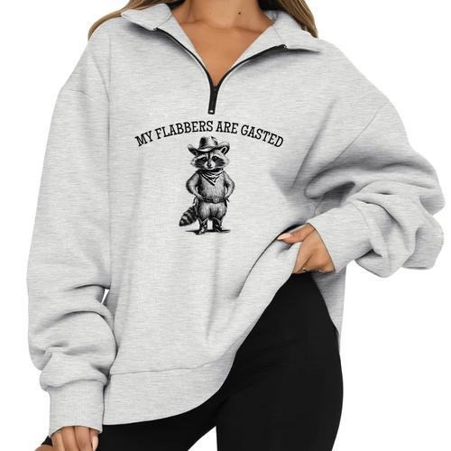 Half Zip Oversized Sweatshirt